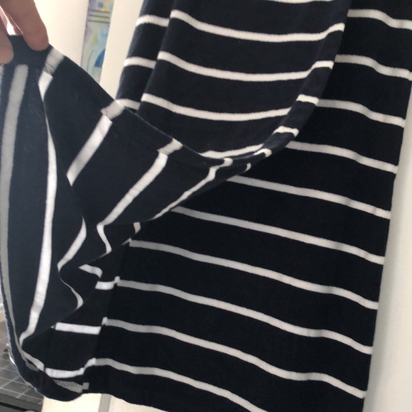CLUB MONACO (S) Terry Toweling Skirt Jupe Navy Stripe - Picture 5 of 12